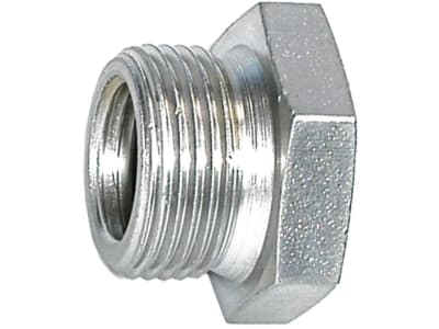 Gewindereduzierung "RI" kurze Bauform M 22 x 1,5 AG/R 1/4" IG, Stahl, verzinkt