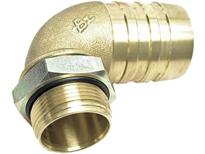 Saugstutzen 90 °, zöllig, BSPP, zylindrisch, mit Weichdichtung Saugstutzen 90 °, zöllig, BSPP, zylindrisch, mit Weichdichtung