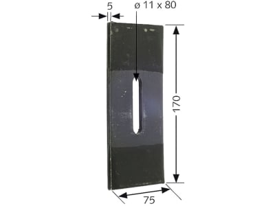Industriehof® Abstreifer 170 x 75 x 5 mm, Bohrung 80 x 11 mm, Duraface-Beschichtung für Rabe Packerwalzen, 51-R101-B Industriehof® Abstreifer 170 x 75 x 5 mm, Bohrung 80 x 11 mm, Duraface-Beschichtung für Rabe Packerwalzen, 51-R101-B