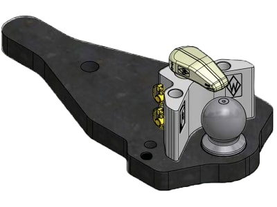 Walterscheid Kugelbalken "KBa83080AB" mit Kugel 80, 337 x 230 x 40 mm für Anhängebock Traktor, 8003683