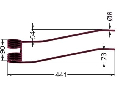 Kreiselheuerzinken links/rechts 441 x 90 x 8 mm für Stoll Kreiselheuerzinken links/rechts 441 x 90 x 8 mm für Stoll