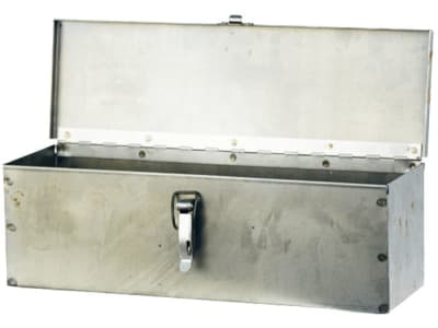 Werkzeugkasten 420 x 130 x 130 mm, Stahlblech blank Werkzeugkasten 420 x 130 x 130 mm, Stahlblech blank