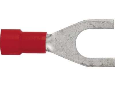 Herth + Buss Gabelkabelschuh Ø 6,5 mm Kabel 0,5 – 1 mm² , teilisoliert, rot, 50 252 214