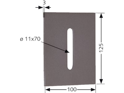 Industriehof® Abstreifer 125 x 100 x 3 mm, Bohrung 70 x 11 mm für Lely Packerwalzen, 51-L106