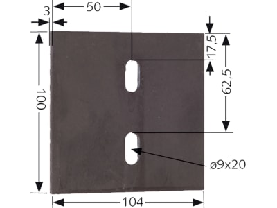 Industriehof® Abstreifer 100 x 104 x 3 mm, Bohrung 20 x 9 mm für Lely Packerwalzen, 51-L114