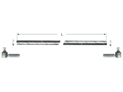 Spur- und Lenkstange Konus 22 mm, Einschraubgewinde M 20 x 1,5, Mutter M 18 x 1,5, für Universal