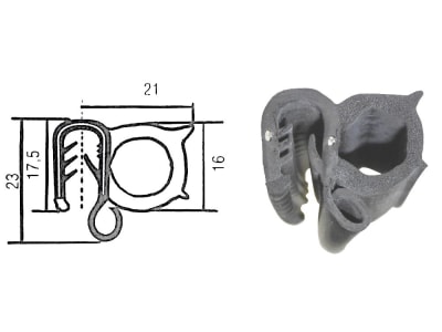 Dichtungsprofil universal mit Schlauchkanal  für Front-, Seiten- und Heckscheiben, Klemmbereich 5 – 6 mm