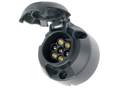 Herth + Buss Steckdose 7-polig, 6 – 12 V, Schraubanschluss, Kunststoff, ISO 1724 N-Typ, mit Nebelschlussleuchtenabschaltung, 51 305 140/66 Herth + Buss Steckdose 7-polig, 6 – 12 V, Schraubanschluss, Kunststoff, ISO 1724 N-Typ, mit Nebelschlussleuchtenabschaltung, 51 305 140/66