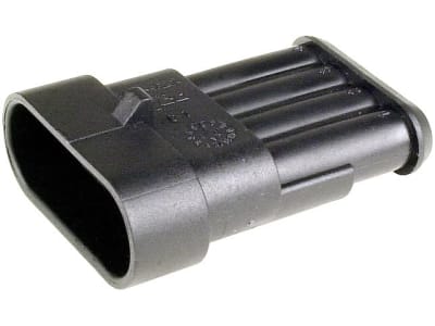 Herth + Buss Steckgehäuse "AMP Tyco Superseal", 4-polig, TE Connectivity, Flachstecker, 50 290 838 Herth + Buss Steckgehäuse "AMP Tyco Superseal", 4-polig, TE Connectivity, Flachstecker, 50 290 838
