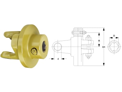 Walterscheid Scherbolzenkupplung "KB61/30", W 2600, 1 3/4" 20, d 42 mm, Auslösekraft 4.800 Nm, Verschluss Klemmkonus CC, 1346424 Walterscheid Scherbolzenkupplung "KB61/30", W 2600, 1 3/4" 20, d 42 mm, Auslösekraft 4.800 Nm, Verschluss Klemmkonus CC, 1346424