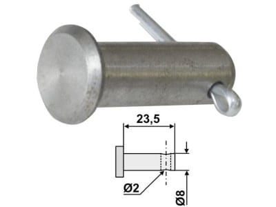 Industriehof® Bolzen 23,5 x 8 mm, Bohrung 2 mm für Agria, Carroy et Giraudon, Gutbrod, Rapid, RMV, Tornedo, Wiwexa, 63-TOR-81 Industriehof® Bolzen 23,5 x 8 mm, Bohrung 2 mm für Agria, Carroy et Giraudon, Gutbrod, Rapid, RMV, Tornedo, Wiwexa, 63-TOR-81