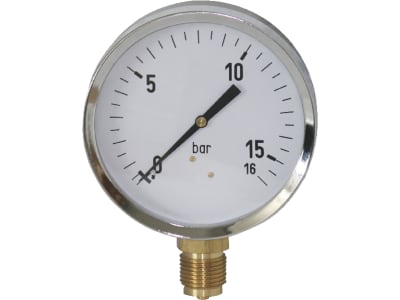 Hücobi Manometer, Anschluss 1/2" unten, 0 bis 4 bar, 8127 013004