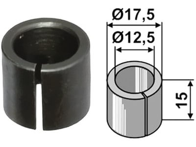 Industriehof® Spannbuchse 15 x 2,5 mm Ø innen 12,5 mm Ø außen 17,5 mm für Dücker, 63-DÜC-91