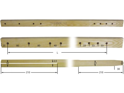 Kurbelstangenholz für Fendt Mähwerk 745 mm