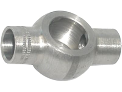 Doppel-Ringlötstück Stahl, blank; geölt, Ø Ring 8 mm, Ø Rohr innen 4 mm