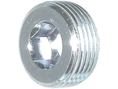 Verschlussschraube R 1/2", 10 mm, DIN 906, zöllig, kegelig, Innensechskant, Einschraubzapfen Form C (DIN 3852)