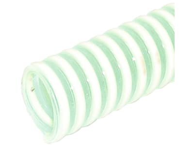 Saug- und Druckschlauch 100 x 111,4 x 5,7 mm, Weich-PVC, leicht gewellt, Hart-PVC-Spirale, weiß