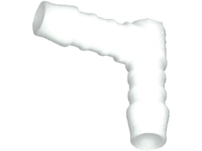 Schlauchverbinder "WS" abgewinkelt, POM (Acetal Copolymerisat), weiß Schlauchverbinder "WS" abgewinkelt, POM (Acetal Copolymerisat), weiß