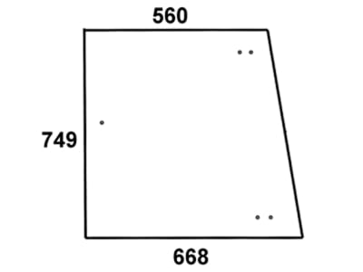 Seitenscheibe, klar, links/rechts, für Fendt Farmer 300, Geräteträger