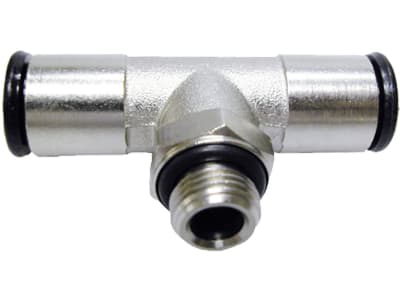 Rohrverbinder "T-ES SV" T-Form, lösbar, 360° drehbar, mit Einschraubgewinde, für Polyamidrohr Rohrverbinder "T-ES SV" T-Form, lösbar, 360° drehbar, mit Einschraubgewinde, für Polyamidrohr