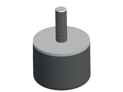 Gummi-Metall-Puffer Gewindebolzen einseitig M 6, 20 x 8 mm