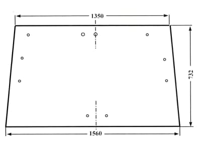 Heckscheibe, klar, für Fritzmeier Verdeck M711/771 für Deutz-Fahr 4006-5206 K1, 4007-5207, John Deere, IH Ford, Fiat, Steyr