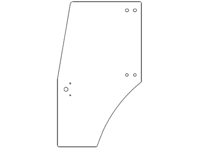Türscheibe, klar, links, für Deutz-Fahr Agrofarm, Agroplus, Kabine Agrofarm; Agroplus
