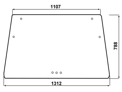 Frontscheibe, klar, aufklappbar, für Deutz-Fahr DX, Kabine Vario Cab