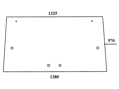 Heckscheibe, klar, 2-Loch-Befestigung, unbeheizt, für Zetor 5211/45, 6211/45, 7211/45, 7711/45, Kabine UR 1 Heckscheibe, klar, 2-Loch-Befestigung, unbeheizt, für Zetor 5211/45, 6211/45, 7211/45, 7711/45, Kabine UR 1