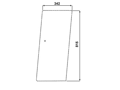 Türscheibe, klar, vorn oben links/rechts, für Case IH 440, 540, 640, 740, 840, 940, Kabine Silent 40; Combi Cab 9615