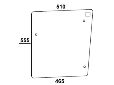 Seitenscheibe, klar, für Steyr 8055, 8065, 8075, Kabine RS-2