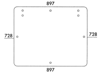 Heckscheibe, klar, 5-Loch-Befestigung, für Fiat Winner F 100, 110, 115, 120, 130, 140, Kabine Winner