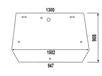 Heckscheibe, grün, für Case IH JX, JXU, Maxxum MXM, Fiat L, M, Ford New Holland TL, TM, TS, T, 4000, 5000, 6000, 7000, 8000