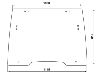 Frontscheibe, grün, ausstellbar, für Case IH JXU, Fiat L, Ford New Holland T, TL, TLA, 4000, 5000, 6000, 7000, Kabine JX; JXU