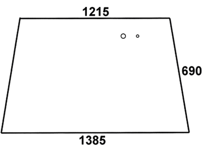 Heckscheibe, grün, Bohrungen 2, für Fendt Farmer 300, Geräteträger