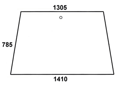 Front-/Heckscheibe, grün, für Fendt Favorit 610, 611, 612, 614, 615, 