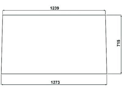 Front-/Heckscheibe, klar, Stärke 5 mm, für Mercedes-Benz MB-Trac