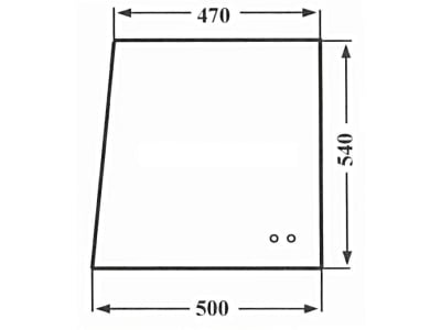 Seitenscheibe, 470/500 x 540 x 5 mm, klar, links, schiebbar, für Fritzmeier - Verdeck 771 mit Aluschiene