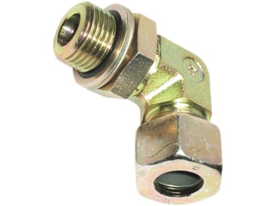 Winkel-Einschraubverschraubung "EWE-SR", 90 °, zöllig, BSPP, zylindrisch/, einstellbar, Abdichtung Dichtscheibe, O-Ring und Kammerring Winkel-Einschraubverschraubung "EWE-SR", 90 °, zöllig, BSPP, zylindrisch/, einstellbar, Abdichtung Dichtscheibe, O-Ring und Kammerring