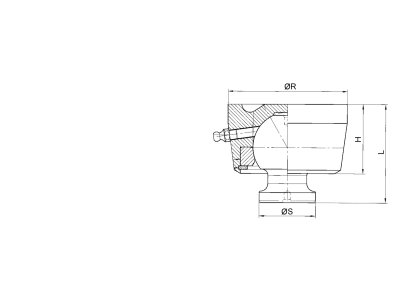 Schema Kugelpfanne "DNB", W 30 °, für Hydraulikzylinder Schema Kugelpfanne "DNB", W 30 °, für Hydraulikzylinder