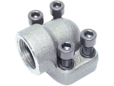 SAE-Winkel-Flanschverschraubung "WFV-SFS-IG 6000 PSI", schwer, 90 °, R 1 1/4" IG BSPP zylindrisch SAE-Winkel-Flanschverschraubung "WFV-SFS-IG 6000 PSI", schwer, 90 °, R 1 1/4" IG BSPP zylindrisch
