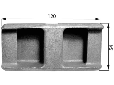 Doppelrungentasche, 120 x 54 mm, für Spannverschluss