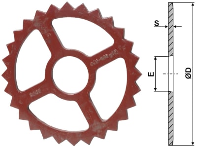 Industriehof® Sternring Ø 470 mm, 118 mm, 14,0 mm, Sphäroguss (GGG50), für universal, 311-471