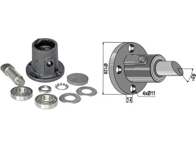 Industriehof® Scheibenlager Ø außen 120 mm, Lochkreis 100 mm, 31-2391 Industriehof® Scheibenlager Ø außen 120 mm, Lochkreis 100 mm, 31-2391
