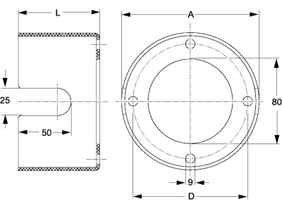 Walterscheid Geräteschutztopf 130 x 77 mm, innenliegend, 1102535