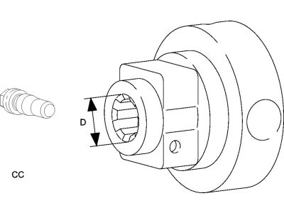 Walterscheid Nabe, Profil 1 3/4" 6, Verschluss Klemmkonus CC, für Nockenschaltkupplungen K64/22, 1128510