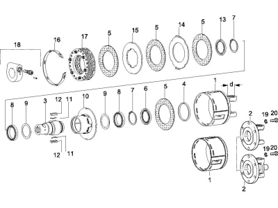 Walterscheid Kupplungsgehäuse Ø Teilkreis 138 mm, für Reibkupplungen EK96/4, 1367767