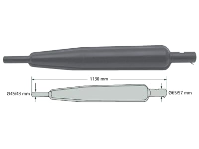 Schalldämpfer oben, Auslass 58 mm, Länge 1.140 mm, für Deutz-Fahr Schalldämpfer oben, Auslass 58 mm, Länge 1.140 mm, für Deutz-Fahr