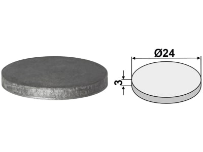 Industriehof® Druckplatte Stärke 3 mm, Ø außen 24 mm, für Innenlager - Gleitlagerung (Best. Nr. 10156596), Hankmo, 31-0027