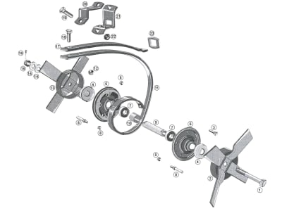 Industriehof® Spatenkrümler rechts, Höhe 580 mm, für Kongskilde, Rahmen 60 x 60, 312-105070119